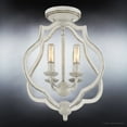 thumbnail image 5 of Luxury Art Deco Indoor Ceiling Light, 15.50''H x 15.00''W, with Moroccan Style Elements, Tudor Design, Burnished White Finish and Open Steel Frame, UQL4131, 5 of 8