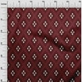thumbnail image 2 of oneOone Silk Tabby Maroon Fabric Block Dress Material Fabric Print Fabric By The Yard 42 Inch Wide-TNO, 2 of 4