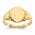 thumbnail image 1 of 14k Yellow Gold 10.0x7.5mm Signet Ring, 1 of 9