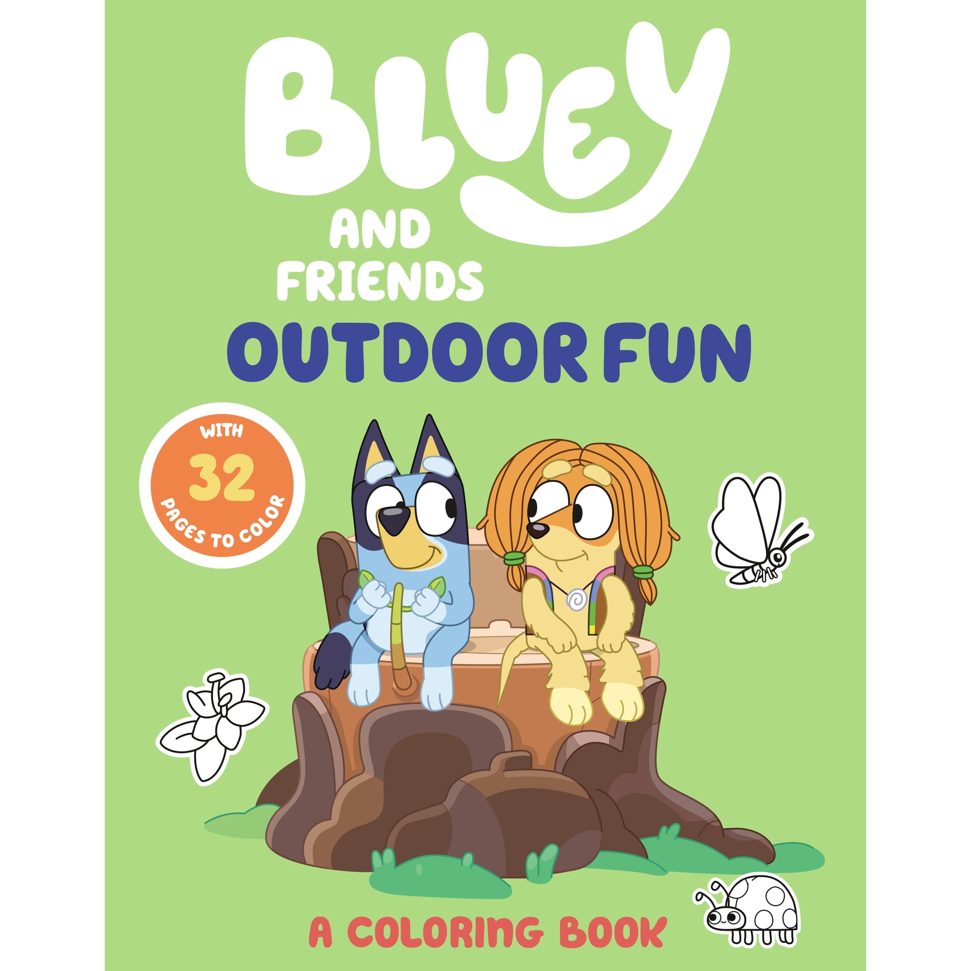 Bluey and Friends: Outdoor Fun: a Coloring Book, 32 pages (Paperback)