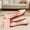 Pink PK, variant on Double Layer Plastic Shoe Rack Color Blocking Shoe Organizer Space Saving Assembly Required Compact Durable 2 Tier Shoe Storage Beige