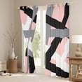 thumbnail image 3 of Manfei Gray Black Lines Blackout Curtains Set of 2 (52x84 Each),Modern Geometric Stripe Window Curtains,Abstract Striped Curtains and Drapes For Girls,Luxury Bedroom Decor, 3 of 6