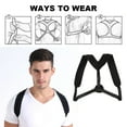 thumbnail image 3 of Back Brace Posture Corrector, Asixx Adjustable Support Brace Adjustable Posture Corrector Back Support Brace Band Belt Vest, 3 of 8