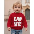 thumbnail image 6 of BemeyourBBs Toddler Baby Boys Girls Valentines Day Sweater Outfit Fall Winter Spring Clothes Long Sleeve Crew Neck Knit Pullover Tops, 6 of 9