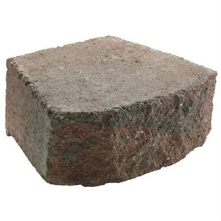 Mutual Materials 12" ManorStone Retaining Wall Block, Red/Black Charcoal