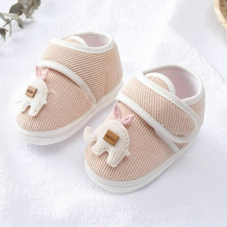 

Fantadool Baby Boy Girls Cotton Shoes Spring Summer Cartoon elephant Soft Sole Anti-Slip Baby Shoes First Walkers 0-18M