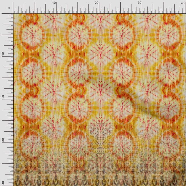 Soimoi Rayon Fabric Tie & Dye Panel Print Fabric by The Yard 56 Inch Wide