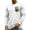 White, variant on YNGKMEA Men's T-Shirt Long Sleeve Crew Neck Basic Tee Shirts Fashion Casual Pumpkin Print Top