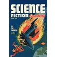 thumbnail image 2 of Retrosci-fi 11x14 Gold Ornate Wood Framed with Double Matting Museum Art Print Titled - Science Fiction Quarterly: Comet Crashes into Rocket, 2 of 4