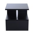 thumbnail image 4 of HomCom 20" Modern S-Shaped Multi Level Accent End Table, Black, 4 of 6