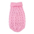 thumbnail image 5 of Ympkerial Dog Sweaters for Medium Dogs Winter Warm Turtleneck Pullover Cable Knit Fleece Stretch Design Pet Apparel for Frenchie Dachshund Pug Corgi Beagle Cozy Gift Outfit Pink L, 5 of 7