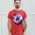 thumbnail image 3 of Tee Hunt Cat Riding a Llama in Space T-shirt Weird Galaxy Moon Creative Men's Tee, Red, XX-Large, 3 of 5