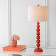 thumbnail image 4 of SAFAVIEH Jenna 32 in. Orange Iron Table Lamp with Off-White Cotton Shade, Set of 2, 4 of 8
