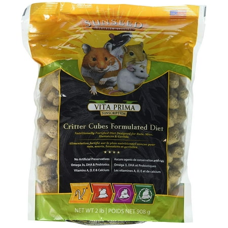 Sun Seed Critter Cubes - 2 lb., 1 long pellets help prevent food waste By Sunthing