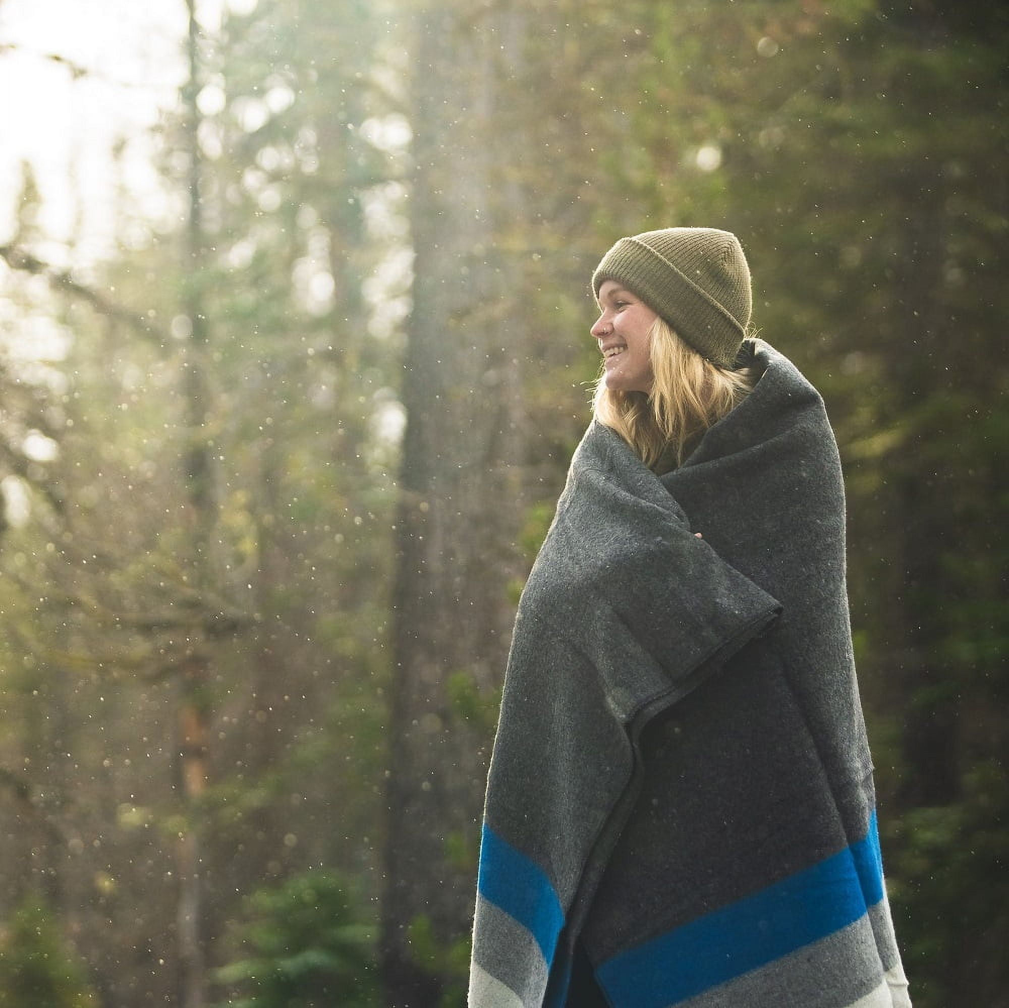 Arcturus Rainier Striped Wool Blanket (64" x 88"), 4.5 lbs