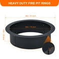thumbnail image 3 of Heavy Duty Fire Pit Ring with Grill-Grate, Firepit Cooking Ring 2.5MM Steel Heat-Resistant Large Fire Pit Insert Round, Above/In Ground Fire Pit, for Camping Garden Backyard, 3 of 9
