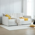 thumbnail image 6 of Miniyam Twin Size Daybed with Storage,Ivory Boucle Upholstered Daybed Frame with 2 Drawers for Bedroom Living Room,Wood Slat Support,No Spring Box Need, 6 of 9