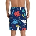 thumbnail image 3 of Kdxio Colorful Excavator Print Mens Sleep Shorts Bottoms Soft Comfy Pajama Wear Pants with Drawstring Pockets, 3 of 7