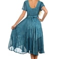 thumbnail image 2 of Sakkas Marigold Embroidered Fairy Dress - Turquoise - One Size Regular, 2 of 5