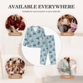 thumbnail image 5 of Goofa Cute Hippopotamus Printed Women’s 2 Piece Pajama Set Super,Pajamas Women's Long Sleeve Sleepwear Soft Button Down Loungewear Pjs Lounge Set Nightwear-, 5 of 9