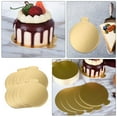thumbnail image 4 of 50Pcs Golden Round Cake Cardboard For Weddings And Birthdays Reusable Mini Cake Rounds, 4 of 5