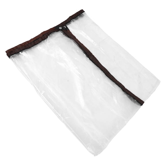 FOMIYES Outdoor Clear Plastic Tarpaulin Waterproof Curtain with Reinforced Grommets for Patio