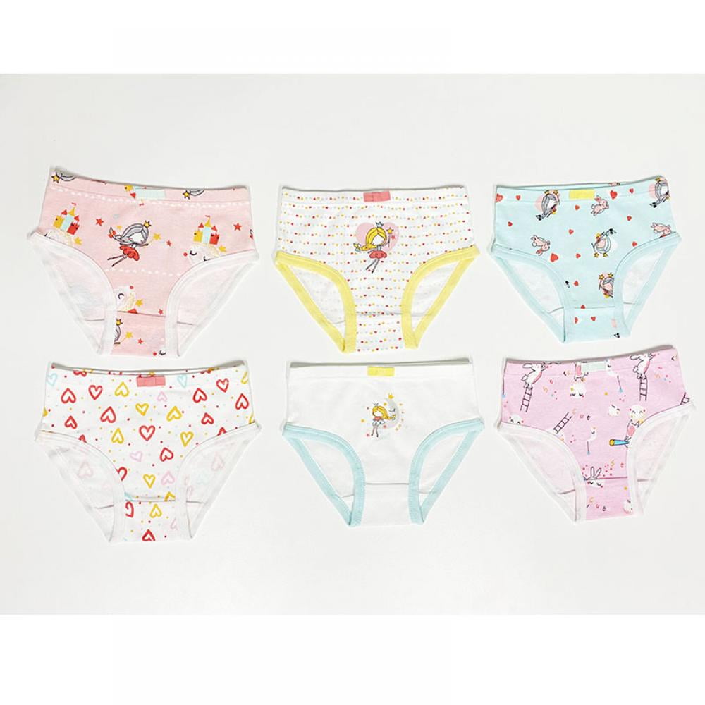 Family Feeling Little Girls Underwear Toddler Panties Big Kids Undies Soft 100% Cotton 