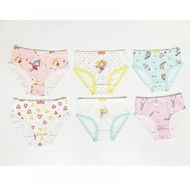 6 PACK Little Girls Toddler Girls Underwear Panties Girls Underwear