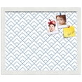 thumbnail image 2 of PinPix 17x14 Custom Cork Bulletin Board Peaks Modern Pattern White Navy Poster Board Has a Fabric Style Canvas Finish, Framed in Peaks Modern Pattern White Navy, by ArtToFrames (PinPix-1797), 2 of 6