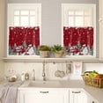 thumbnail image 4 of Christmas Truck Snowman Kitchen Curtains and Valances Set, Xmas Tree Snowflakes Animal Red Rod Pocket Window Valance 18 Inch Window Curtain Panels for Living Room Bedroom Laundry, 27.5x24in, 3 Pieces, 4 of 7