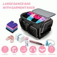 thumbnail image 4 of Fegat Dance Bag with Garment Rack - 28"Collapsible Rolling Competition Dance Duffle Bag Lightweight Costume Wheeled Suitcase for Dancers Shows Livestreamer Athletes, 4 of 11
