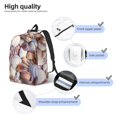 thumbnail image 3 of Disketp Sea Shells Mochila de Lona Estampada, Mochila Escolar de Viaje Ligera para Estudiantes y Portátil-Medium, 3 of 5