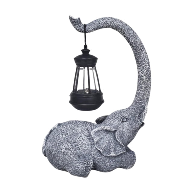 Estatua de de jardín, estatuilla ligera, lámpara artística para patios, terrazas, artesanías de resina, regalo, decoración al aire libre,