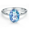 thumbnail image 3 of Gem Stone King PLAT-900 Platinum Millennium Blue Mystic Quartz Engagement Ring for Women | 1.80 Cttw | Oval 9X7MM | Gemstone Birthstone | Size 6, 3 of 6
