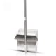 thumbnail image 1 of Juego de recogedor y escoba de pelo suave con soporte de cubo inclinable de acero inoxidable blanco, giratorio para el hogar, resistente al viento, combinación de barrido, 1 of 5