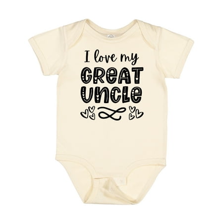 

Inktastic I Love My Great Uncle with Hearts Gift Baby Boy or Baby Girl Bodysuit