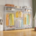 thumbnail image 3 of VIPEK V5i Plus Wire Garment Rack Heavy Duty Clothes Rack, Large Free Standing Wardrobe Closet Metal Clothing Rack, White, 3 of 7
