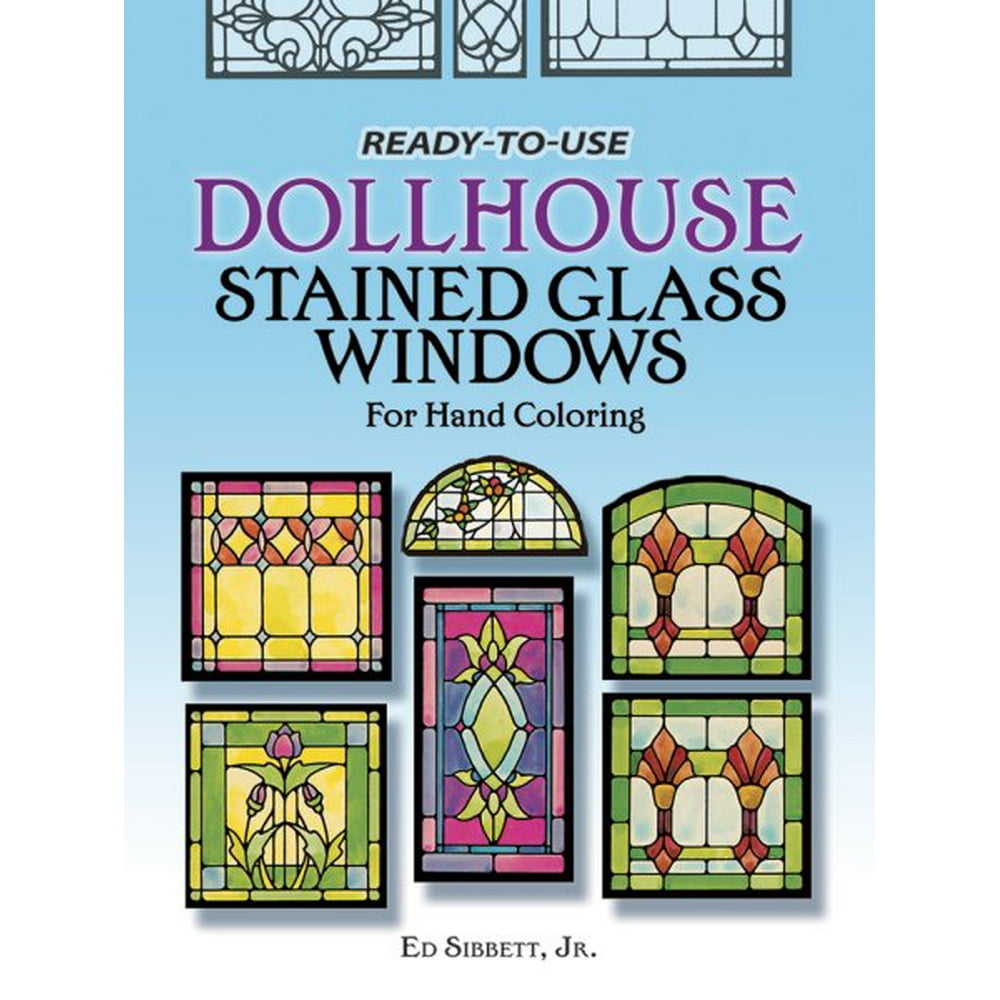 Ready to Use Dollhouse Stained Glass Windows
