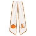 thumbnail image 5 of Fall Pumpkin Wreath Sash, Halloween Decoration Front Door Wreath Sash, Soft Cotton Feel Fabric Pumpkin Embroidery Satin Ribbon for Yard Doorway Indoor Outdoor, 5 of 6