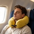 thumbnail image 5 of Stuffable Travel Neck Pillow Fillable Storage Bag Holds 8-10 Clothing Items Adjustable Velvet Airplane Rest Cushion for Flights Vacations Car Road Trips, 5 of 8