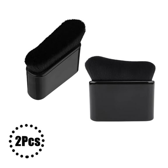Tutuviw Black Self Tanner Brush, Body Makeup Brush Kabuki Brush for Powder Foundation Tanning Brush Applicator Contour Brush Face Leg Makeup Brush(2Pcs)