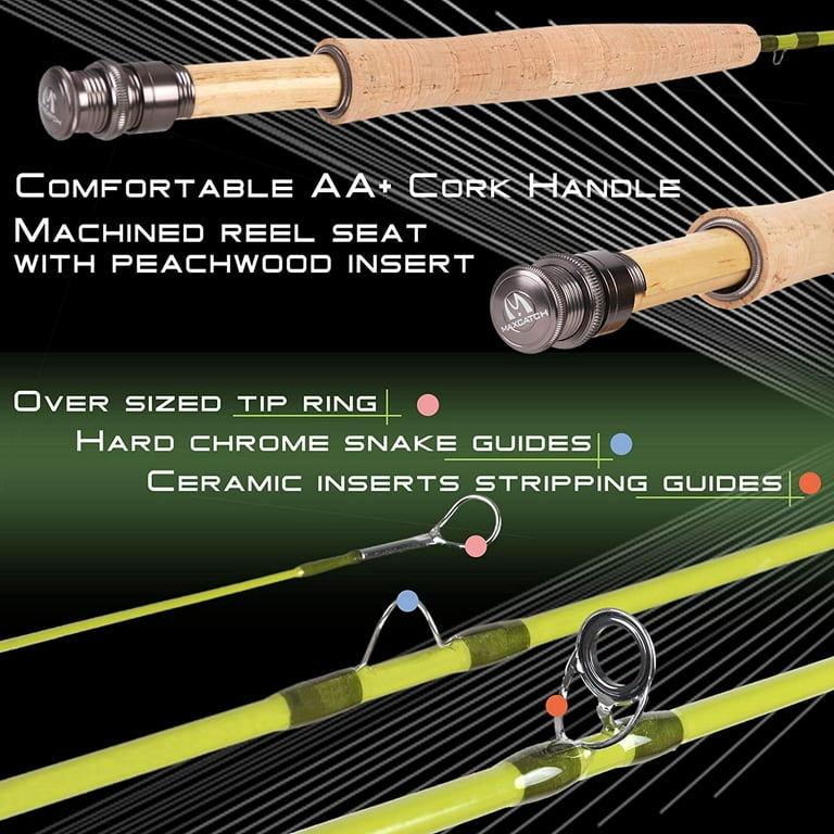 M MAXIMUMCATCH Maxcatch Ultra-Lite Fly Rod for Stream River Panfish/Trout  Fishing Weight and Combo Set Available Ultra-lite Rod Combo 6'0'' 2wt 3pcs  