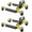 Yellow, variant on 2 Pcs Hydraulic Car Wheel Dolly Jack, 1500LBS Heavy Duty Rollers with Foot Pedal for Truck RV Trailer Auto Tire Repair Moving