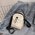 thumbnail image 4 of Beautynvta Small Sling Crossbody Bag for Women, Casual Small Square Bag, Canvas Shoulder Bag with Adjustable Strap, Lightweight Handbag for Outdoor Travel, White, 4 of 6