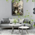 thumbnail image 6 of Vintage Blue & White Floral Canvas Art - Wooden Framed Wall Decor for Living Room, Bedroom, Office, Wooden Framed, Canvas Painting, Artistic, Vintage Jars, Home Decoration, Perfect for Room Decor, 6 of 6