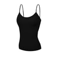 thumbnail image 5 of Basic Women Short Cami Built-In Shelf Bra - 4 Pk - Blk, Wht, H Gray, Chrcl, L, 5 of 6