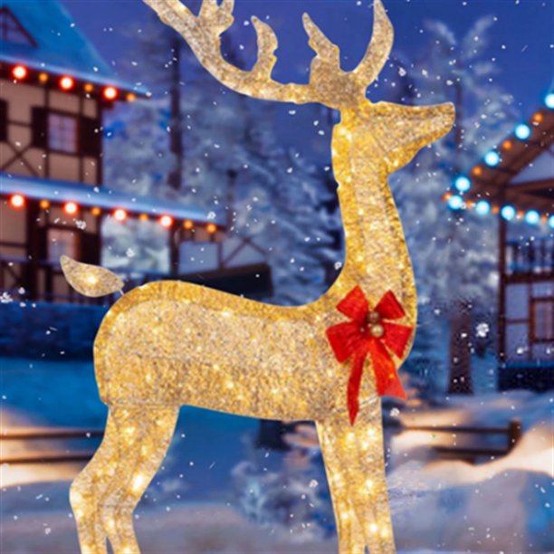 Año Nuevo Navidad brillante linda exquisita decoración ambiente festivo ciervo