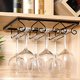thumbnail image 2 of Estante para copa de vino negro, soporte de Metal debajo del gabinete, colgador de almacenamiento para copas de vino, organizador Compatible con, 2 of 5