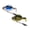 Black,Blue, variant on 2 Pcs Paddle Tail Swimbaits Fishing Lures, Pre-Rigged Soft Bait with Spinner Blades & 3D Eyes, Weedless Hidden Hook for Bass Trout, Freshwater Saltwater River Lake Fishing, 2.36"