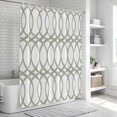 thumbnail image 6 of Green Grey Geometric Bathroom Shower Curtains with 12 Hooks Polyester Waterproof Shower Curtain for Stalls and Bathtubs Abstract Modern Twisted Lines Art Decorative Bathroom Curtain 36x72 Inches, 6 of 9